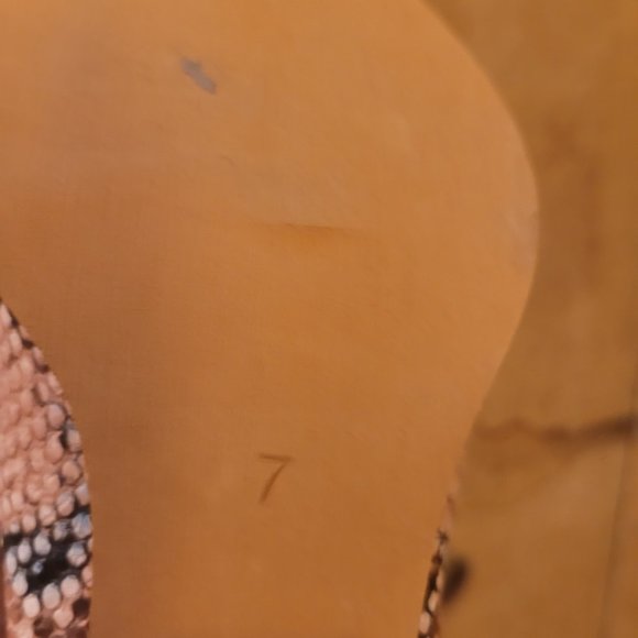 NEW ARider Eleven Snake Print Ankle Boot Pointed Toe - Cream/Turquoise US 7 - Picture 4 of 6